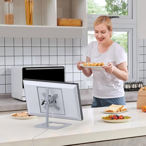 Tilt Stand Compatible with Echo Show 15 (1st, 2nd Generation), Easy to Adjust The Height with Thumb Screw, Aluminum Mount for Show 15 Swivel and Tilt (Silver) in Saudi Arabia