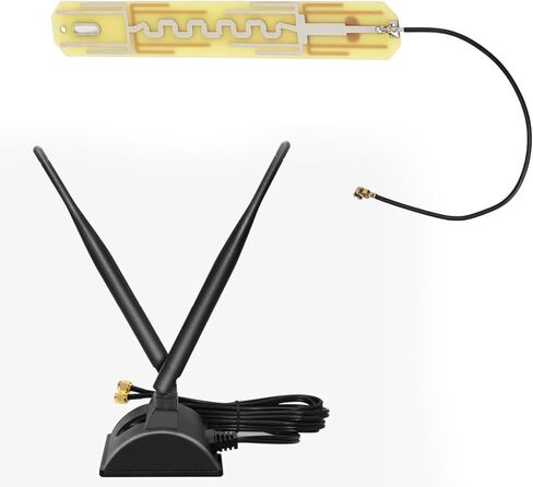 2Pcs Dual Band WLAN Antenna IPEX1 Generation Antenna 95x13x1mm 2.4GHz 5.8GHz for WiFi Bluetooth in Saudi Arabia