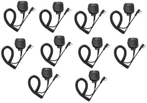 10Pcs KMC-45 2-Pin Remote Speaker Mic Featuring Swivel Belt Mount, Noise-Cancelling Element & 2.5mm Listening Port for Kenwood Radios in Saudi Arabia