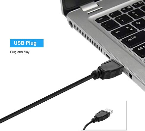 plplaaoo USB Microphone Omnidirectional 360 Degree Rotation Metal Gooseneck with Noise Cancellation Plug Play for Computer Laptop Recording Online Chatting Video Conferencing Black 25.5cm in Saudi Arabia