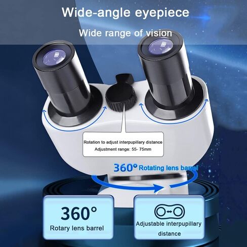 مجهر بيولوجي COYEUX HD، مجموعة مجهر ثنائي العينين 30000X/40000X/50000X، إضاءة LED مزدوجة مع حامل هاتف محمول، لتجربة علمية للطلاب البالغين in Kuwait