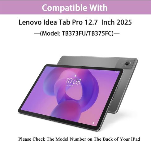 حافظة لوحة مفاتيح قابلة للفصل مع ماوس لاسلكي لجهاز Lenovo Idea Tab Pro 12.7 بوصة 2025 (TB373FU/TB375FC)، حافظة لوحة مفاتيح مغناطيسية لجهاز Lenovo Idea Tab Pro 12.7 بوصة مع حامل قلم، 3 زوايا للتعديل، أسود in Kuwait
