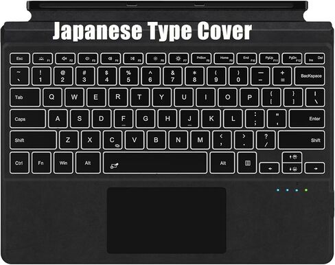 Microsoft Type Cover for Surface Pro 4/5/6/7, 13" Rechargeable Keyboard, Wireless Ultra-Slim Portable Magnetic Keyboard - Black, Japanese (Renewed) in Saudi Arabia