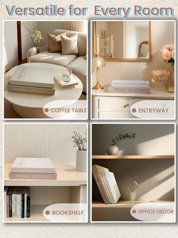 Fake Decorative Books-Set of 2 Linen Coffee Table Book Decor-Aesthetic Faux Storage Box for Home Decoration, Office Bookshelf Decor and as A Keepsake Box in Saudi Arabia