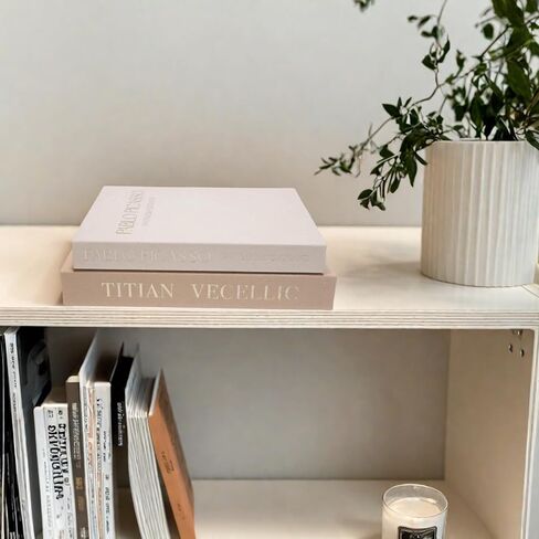 Fake Decorative Books-Set of 2 Linen Coffee Table Book Decor-Aesthetic Faux Storage Box for Home Decoration, Office Bookshelf Decor and as A Keepsake Box in Saudi Arabia