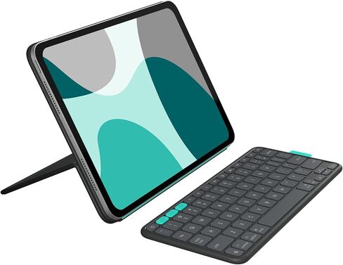 Logitech Flip Folio، حافظة لوحة المفاتيح لجهاز iPad Pro 11 بوصة (M4) وiPad Air 11 بوصة (M2 وM3) (الجيل الخامس - 2024) - حافظة لوحة مفاتيح بلوتوث واقية وقابلة للتخزين - رمادي جرافيتي - QWERTY in Saudi Arabia