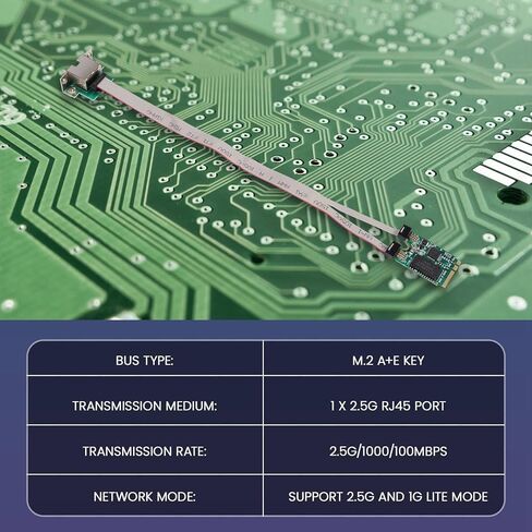 M.2 A + E مفتاح 2.5G إيثرنت بطاقة الشبكة المحلية RTL8125B بطاقة شبكة التحكم الصناعية PCI Express محول الشبكة in Kuwait