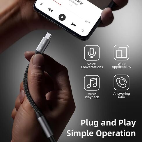 محول مقبس سماعة الرأس الصوتي 3.5 ملم AUX إلى USB-C - محول دونجل من النوع C إلى AUX لهاتف iPhone 17/15/16 وiPad Mac Pack 2 in Kuwait