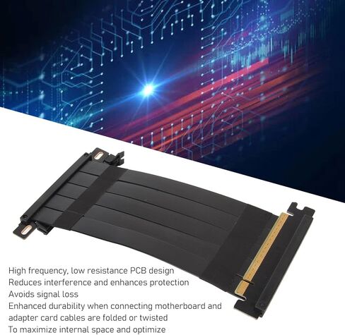 Pcie 4.0 Riser Cable, High Speed Flexible Double Sided 180 Degree Gpu Extension Cable for RTX 4090 & Rx 7900 Xt, Pcie Cable (20cm) in Saudi Arabia