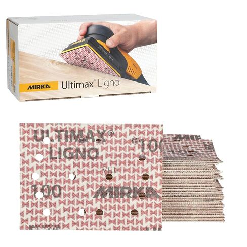 Mirka Ultimax Ligno Hook and Loop Sanding Pads 3" x 4" Grit P150 Wood Abrasive Sheets for Detail Work 50 Pack in Saudi Arabia