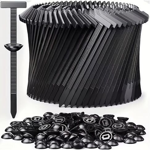 100 Pcs Nylon Universal Cable Tie Buckle - Heavy Duty Self-Locking Zip Ties Holder with Pin & Button Design Plastic Cable Ties Tool in Saudi Arabia