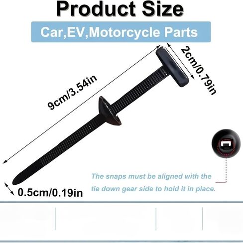 100 Pcs Nylon Universal Cable Tie Buckle - Heavy Duty Self-Locking Zip Ties Holder with Pin & Button Design Plastic Cable Ties Tool in Saudi Arabia