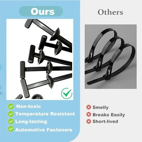 100 Pcs Nylon Universal Cable Tie Buckle - Heavy Duty Self-Locking Zip Ties Holder with Pin & Button Design Plastic Cable Ties Tool in Saudi Arabia