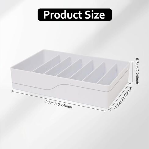 Cable Organizer Storage Box with 7 Wire Ties,Power Cord Organizer with 7 Compartments for Office,Home,Desk Accessories Storage Stationery Supplies (Large Size) in Saudi Arabia