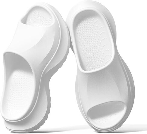 شبشب كلاود للنساء والرجال - شباشب منزلية سميكة مبطنة، أحذية حديقة غير قابلة للانزلاق مفتوحة عند الأصابع للاستخدام الداخلي والخارجي وصنادل حمام السباحة in Kuwait