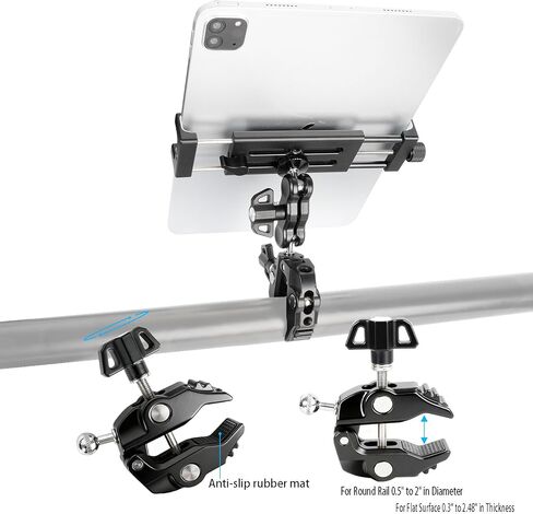 All-Aluminum Alloy Tablet Aircraft Yoke Mount for Boat Helm, 360° Adjustable Clamp Tablet Holder for iPad Pro 13/12.9/11, Air/Mini, Galaxy Tab, iPhone, 4-13 inch Devices in Saudi Arabia