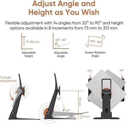 XPPen ACS15 Adjustable Drawing Tablet Stand Monitor,Adjustable VESA Mount Desk Stand for Artist Pro 19 Gen2 in Saudi Arabia