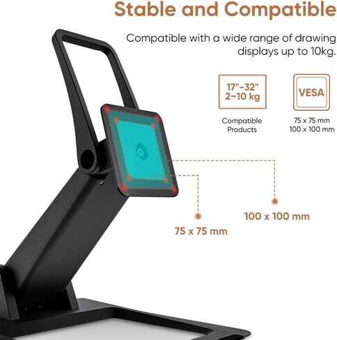 XPPen ACS15 Adjustable Drawing Tablet Stand Monitor,Adjustable VESA Mount Desk Stand for Artist Pro 19 Gen2 in Saudi Arabia