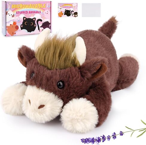 bekrgwiy الحيوانات المحشوة القابلة للميكروويف، حيوانات الراكون المحشوة الموزونة مع وسادة تسخين قابلة للاستخدام في الميكروويف، قطيفة الراكون قابلة للتسخين والتبريد لتشنجات الفترة، هدايا ألعاب قطيفة كاواي للأطفال والفتيات والنساء in Kuwait