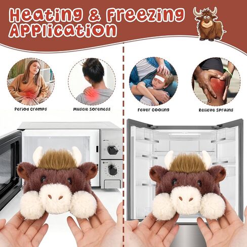 bekrgwiy الحيوانات المحشوة القابلة للميكروويف، حيوانات الراكون المحشوة الموزونة مع وسادة تسخين قابلة للاستخدام في الميكروويف، قطيفة الراكون قابلة للتسخين والتبريد لتشنجات الفترة، هدايا ألعاب قطيفة كاواي للأطفال والفتيات والنساء in Kuwait