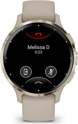 Garmin 010-02785-02 Venu 3S Health Fitness GPS Smartwatch Gold Steel Bezel with French Gray Case 41mm Bundle with Deco Essentials Charging Dock, Dust Cover 3 Pack and 2-Pack Screen Protector in Saudi Arabia
