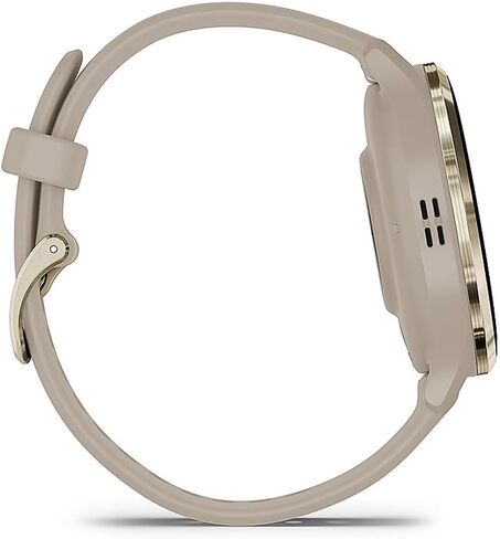 Garmin 010-02785-02 Venu 3S Health Fitness GPS Smartwatch Gold Steel Bezel with French Gray Case 41mm Bundle with Deco Essentials Charging Dock, Dust Cover 3 Pack and 2-Pack Screen Protector in Saudi Arabia