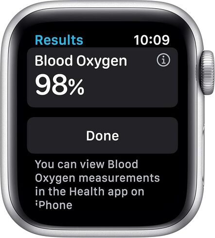 Apple Watch Series 6 (GPS + Cellular, 40mm) هيكل من التيتانيوم مع حزام رياضي أسود (متجددة) in Saudi Arabia