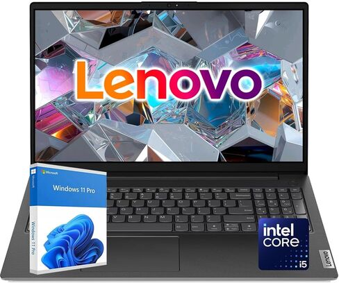 كمبيوتر محمول Lenovo V15 15.6 بوصة FHD فائق النحافة | معالج Intel Core i5 | Windows 11 Pro | ذاكرة الوصول العشوائي 32 جيجابايت | 1 تيرابايت PCIe SSD | لوحة مفاتيح كاملة الحجم | كاميرا بدقة 720 بكسل عالية الدقة مع مصراع الخصوصية | استخدام الأعمال والمكتب و in Kuwait