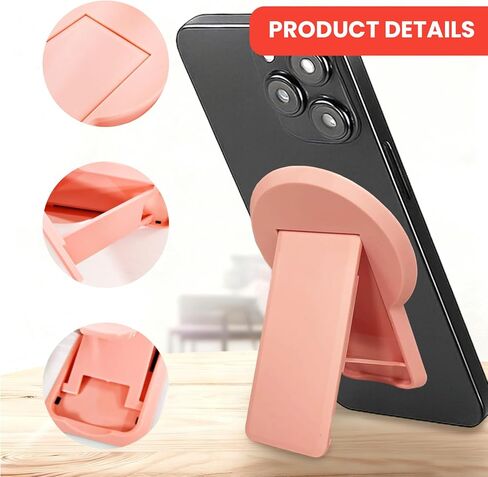حامل هاتف حلقي قابل للطي، متوافق مع MagSafe - حامل هاتف بمقبض حلقي قابل للدوران 360 درجة، رفيع للغاية وخفيف الوزن للهاتف، أسود in Saudi Arabia