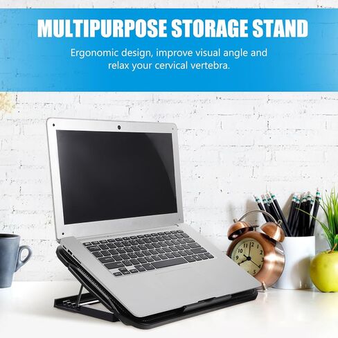 Laptop Cooling Rack with Heat Dissipation Function Portable Laptop Cooler Stand for Office Use Practical Notebook Radiator Holder in Saudi Arabia