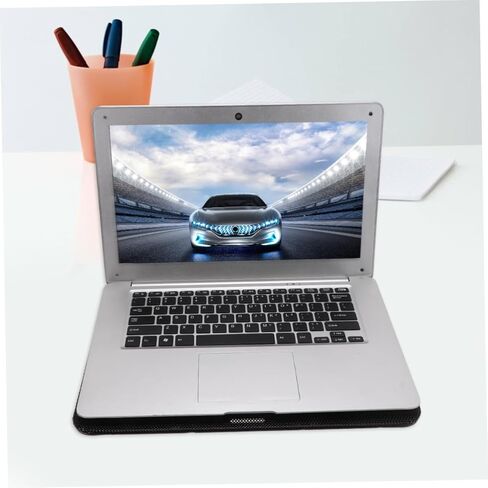حامل كمبيوتر محمول Uonlytech مقاس 6 بوصات لتبديد الحرارة مع سرعة مروحة قابلة للتعديل، حامل دعم تبريد الكمبيوتر المحمول باللون الأسود للألعاب والاستخدام المكتبي in Kuwait