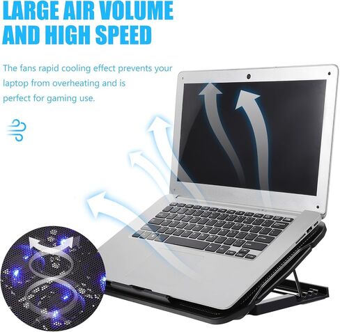 Laptop Cooling Rack Notebook Heat Dissipation Stand with Adjustable Height for Office and Home Use Compatible with 15-17 Inch Laptops in Saudi Arabia