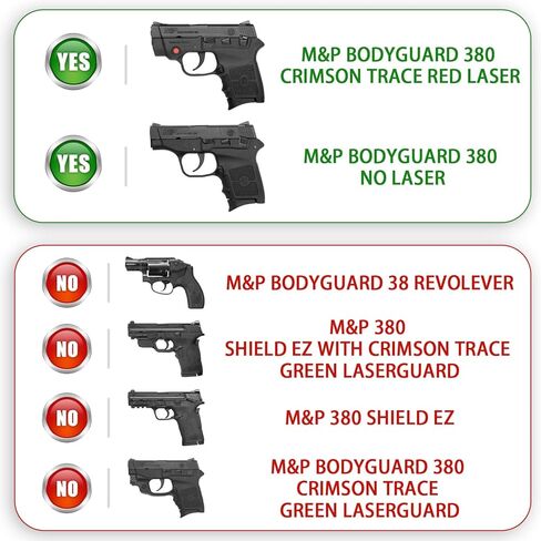 حافظة OWB لـ S&W M&P Bodyguard 380 مع ليزر أحمر متكامل/لا يوجد ليزر، حافظة مسدس بحزام مجداف مفتوح لليد اليمنى لـ M&P Bodyguard .380 مسدس، حافظات قابلة للتعديل 60 درجة مع إطلاق سريع in Kuwait