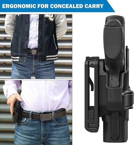 حافظة OWB لـ S&W M&P Bodyguard 380 مع ليزر أحمر متكامل/لا يوجد ليزر، حافظة مسدس بحزام مجداف مفتوح لليد اليمنى لـ M&P Bodyguard .380 مسدس، حافظات قابلة للتعديل 60 درجة مع إطلاق سريع in Kuwait