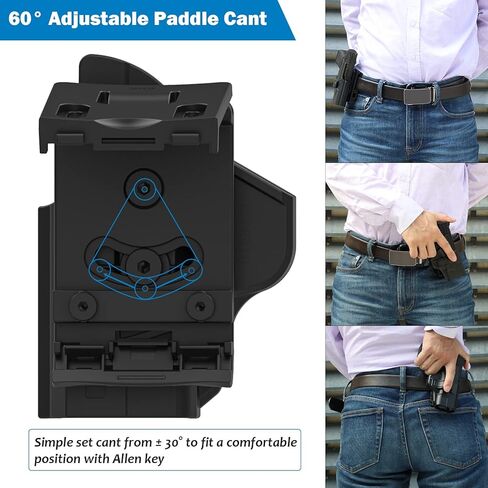 حافظة OWB لـ S&W M&P Bodyguard 380 مع ليزر أحمر متكامل/لا يوجد ليزر، حافظة مسدس بحزام مجداف مفتوح لليد اليمنى لـ M&P Bodyguard .380 مسدس، حافظات قابلة للتعديل 60 درجة مع إطلاق سريع in Kuwait
