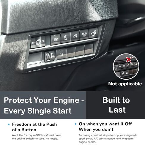 مزيل إيقاف التشغيل Auovo لسيارة Toyota Tundra 2022-2025 2026 Highlander 2020-2025 GR Corolla IMT 2023-2025 2026 A-Off تعطيل/إلغاء/حذف وظيفة إيقاف التشغيل التلقائي in Kuwait