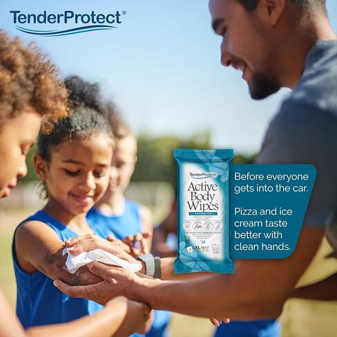 Active Body Wipes, XL Rinse-Free Shower Wipe for Adults, 9" x 12" Extra Large, Aloe, No Rinse Bath Wash Cloth - Gym, Sports, Travel, Camping, Elderly Care, Portable 12 Ct Packs (48 ct) in Saudi Arabia