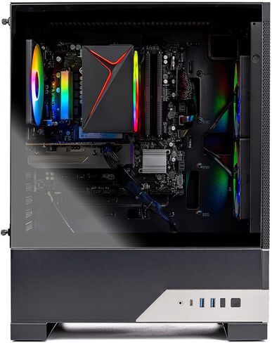 Skytech Gaming Nebula 2 Gaming PC, AMD Ryzen 5 5500 3.6GHz, NVIDIA RTX 3050 6GB, 1TB NVMe SSD, 16GB DDR4 RAM 3200, 650W Gold PSU, Wi-Fi, Win 11, Gaming Desktop in Saudi Arabia