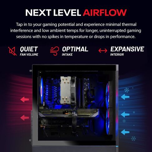 Skytech Gaming Nebula 2 Gaming PC, AMD Ryzen 5 5500 3.6GHz, NVIDIA RTX 3050 6GB, 1TB NVMe SSD, 16GB DDR4 RAM 3200, 650W Gold PSU, Wi-Fi, Win 11, Gaming Desktop in Saudi Arabia