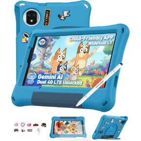 تابلت Ulefone Kids، مراقبة أبوية متقدمة وتعلم Gemini AI، Android 15، شاشة TÜV SÜD مريحة للعين، 8.68 بوصة، 8 جيجابايت + 128 جيجابايت/2 تيرابايت، 5G WiFi/شريحة اتصال مزدوجة، حافظة مقاومة للصدمات مع قلم ومجموعة DIY (أزرق) in Kuwait
