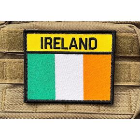 رقعة علم أيرلندا (3.75 بوصة) شارة مطرزة بخطاف وحلقة Airsoft الألوان فنون الدفاع عن النفس الجيش الأيرلندي التكتيكي المعنويات زين in Kuwait