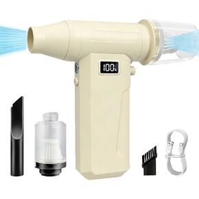 Compressed Air Duster, 130000RPM 100 Gear Speed Adjustable Electric Air Blower, Brushless Motor Cordless Air Duster with Type-C Fast Charging, for Keyboard, Computer, Car, Home, Outdoor Cleaning，Pet in Saudi Arabia