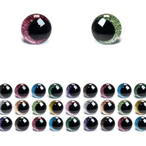 SEVENSUN 64 PCS 30mm Safety Eyes, Sparkling 3D Glitter Eyes with Washers, Doll Eyes Stuffed Crochet Eyes, Craft Doll Making Safety Eyes for Crocheting Amigurumi in Saudi Arabia