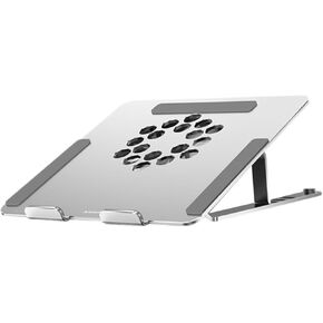 Aluminum Alloy Adjustable Laptop Cooling Pad with Fan Stand for Notebooks to 17.3 Inch, Silver, Quiet Cooling Fan for Gaming and Office Use in Kuwait