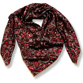 Wild Rag Silk Scarf 36'', Western Cowboy Bandana Square Silky Wild Rags,Teal,Brown &Black Classic Paisley Tribal Scarves for Men & Women in Saudi Arabia