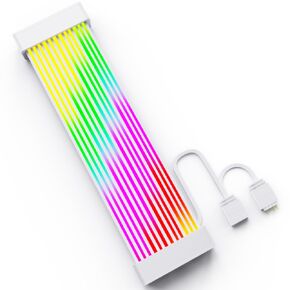 RGB Cable Cover Kit Compatible with 24-Pin Motherboard ARGB PSU Cable Extension with 5V 3 Pin Bendable Silicone Sync ARGB Power Extension Cable for PC Case Decoration in Saudi Arabia