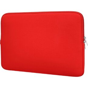 Laptop Case - Polyester Computer Sleeve Carrying Bag Shockproof Laptop Protective Cover for 15.6" Notebook, Red in Kuwait