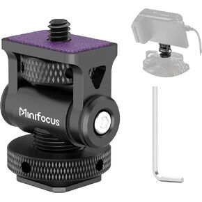 حامل شاشة كاميرا MINIFOCUS دوار 360 درجة وإمالة 180 درجة لشاشة ميدانية 5 بوصة و7 بوصة مع حامل حذاء بارد وفتحة لولبية 3/8 بوصة و1/4 بوصة in Kuwait