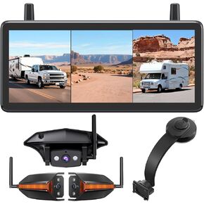 AUTO-VOX RV Backup Camera Wireless Bundle: Rear & Side Cameras with 7.2“HD Split-Screen Monitor and Suction Cup Bracket, Full Rear View Protection, for RV, Camper, Fifth Wheel, Travel Trailer in Kuwait