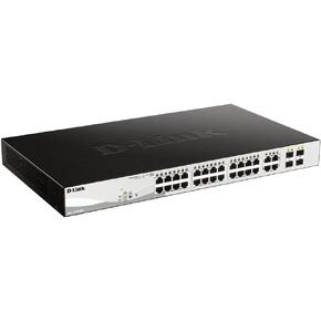 D-Link DGS-1210-28P Web Smart 24-Port GIGABIT POE Switch with 4 SFP Slots, Green in Kuwait